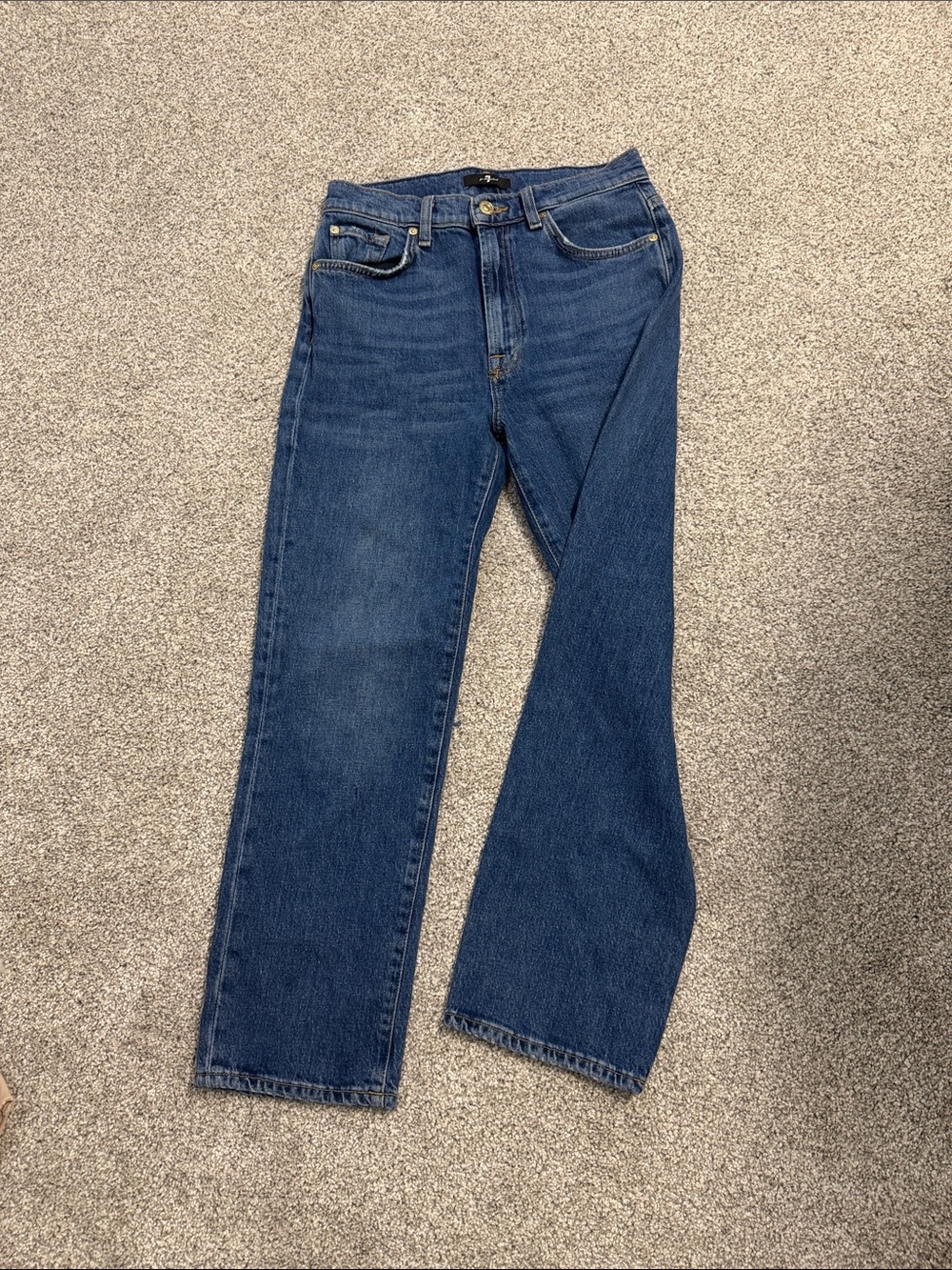 7 For All Mankind Women's Bootcut Jeans in Dark Blue